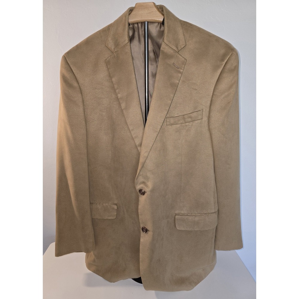Lauren Ralph Lauren Men's Tan Suede Blazer Sports Coat Jacket Classic 44L -237 - Picture 2 of 9